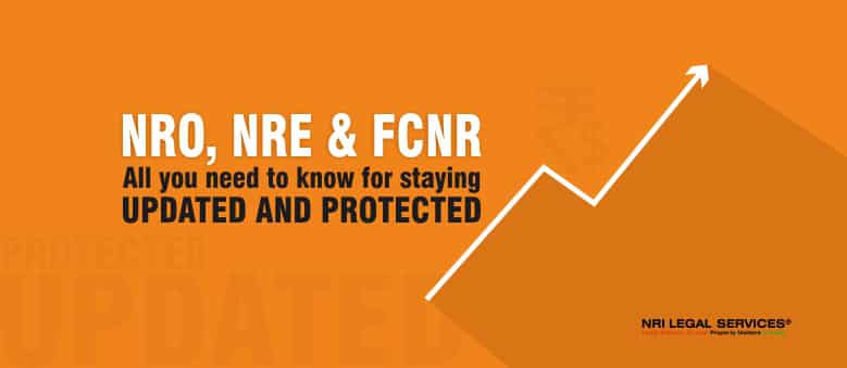 NRO NRE & FCNR types of bank account NRIs