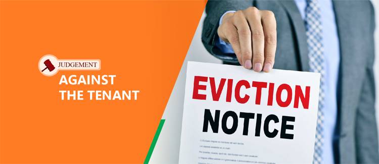 Judgement against the tenant