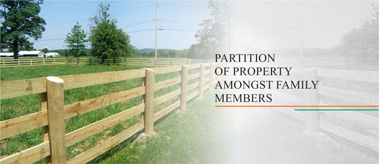Partition of Property Amongst Family Members